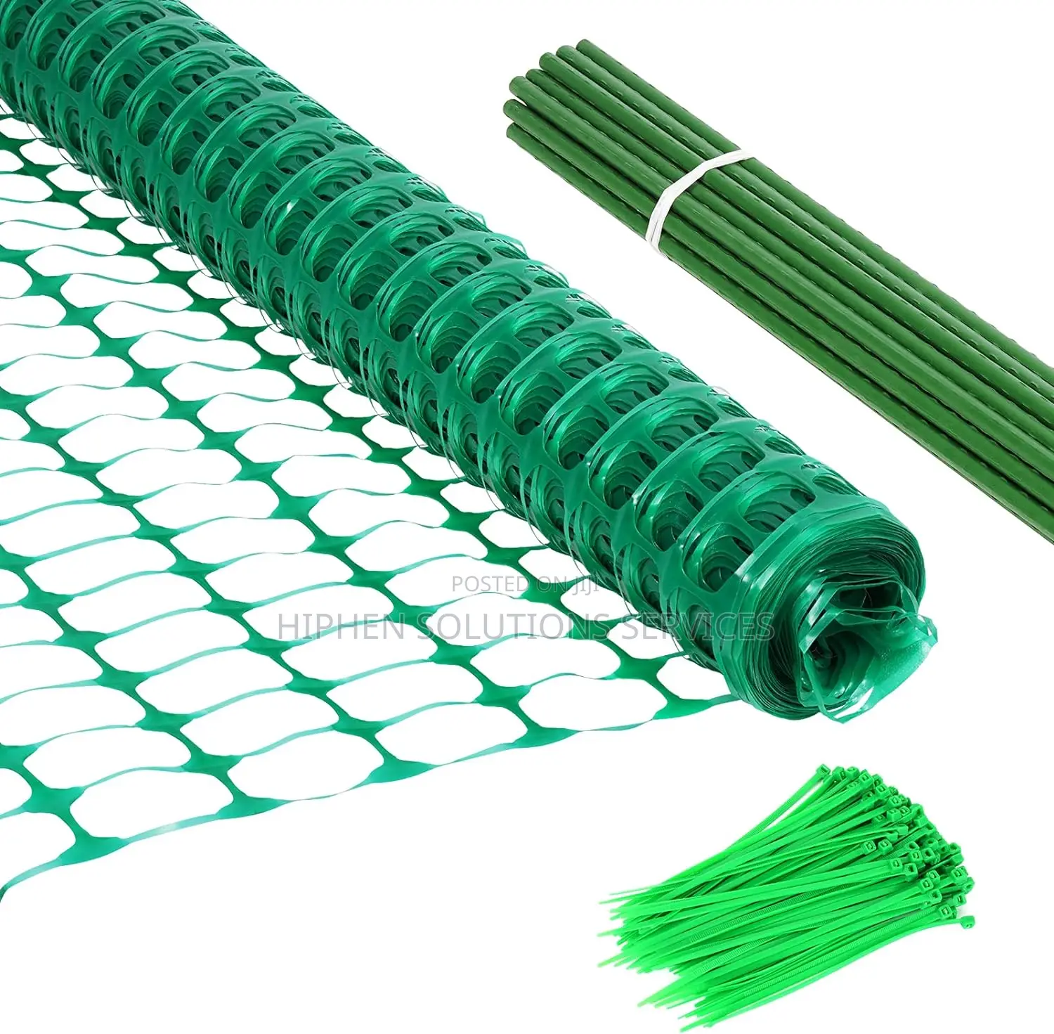 Green Plastic Barrier Mesh Temporary Safety Fence