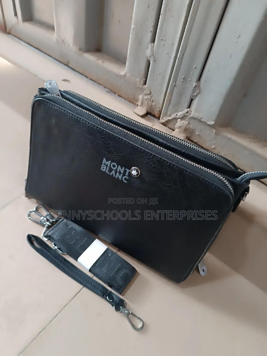 Mont Blanc Leather Men's Armpit Purse and Side Bag