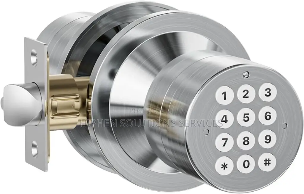 Electric Keyless Smart Lock With Key Pad Backup Security