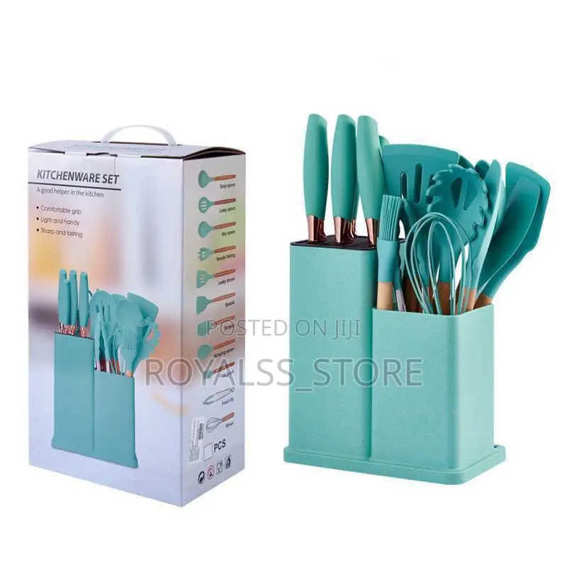 19pcs Heat Resistance Silicone Kitchen Spoon and Knife Set