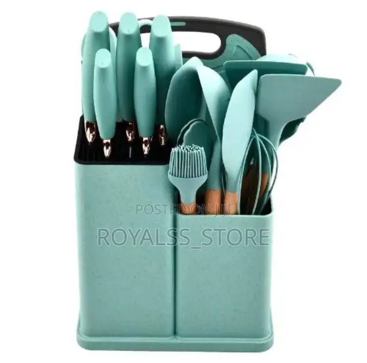 19pcs Heat Resistance Silicone Kitchen Spoon and Knife Set