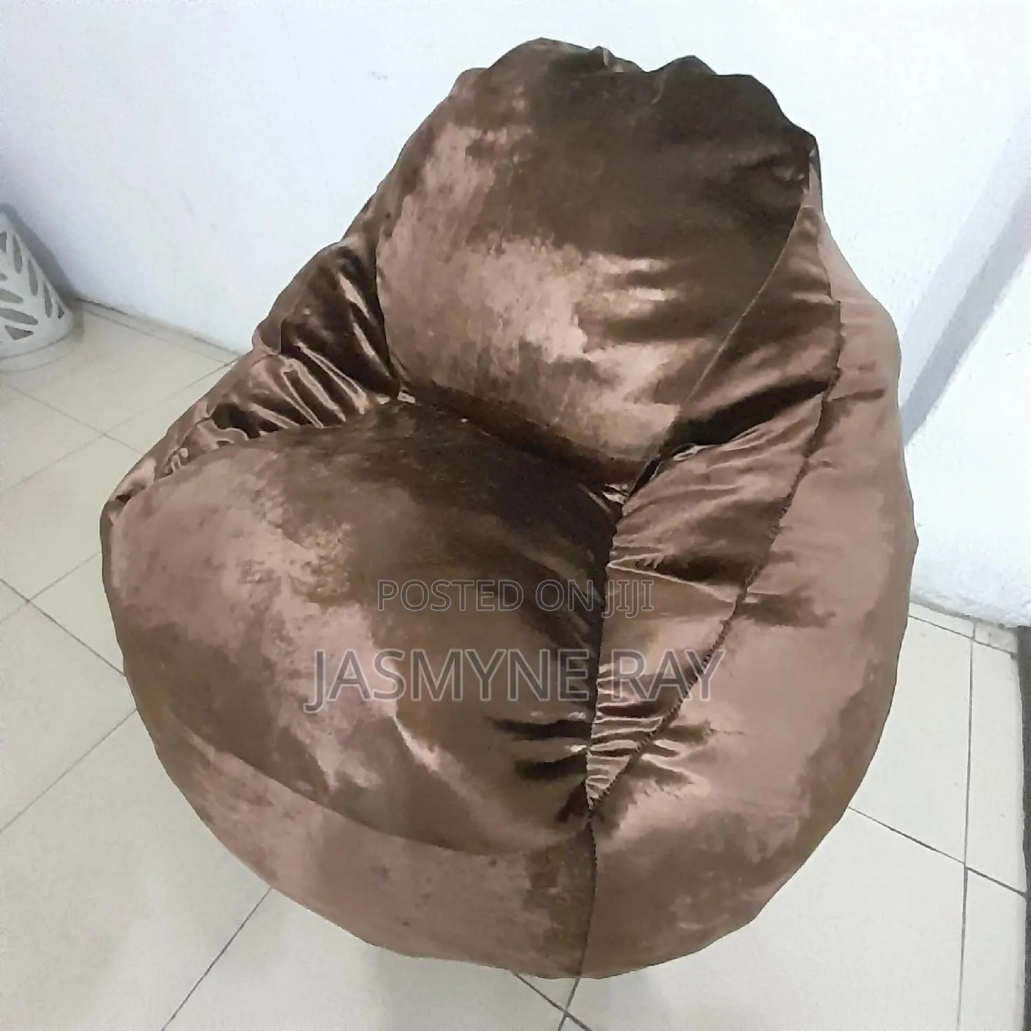 Brown Bean Bag Sofa 4ft