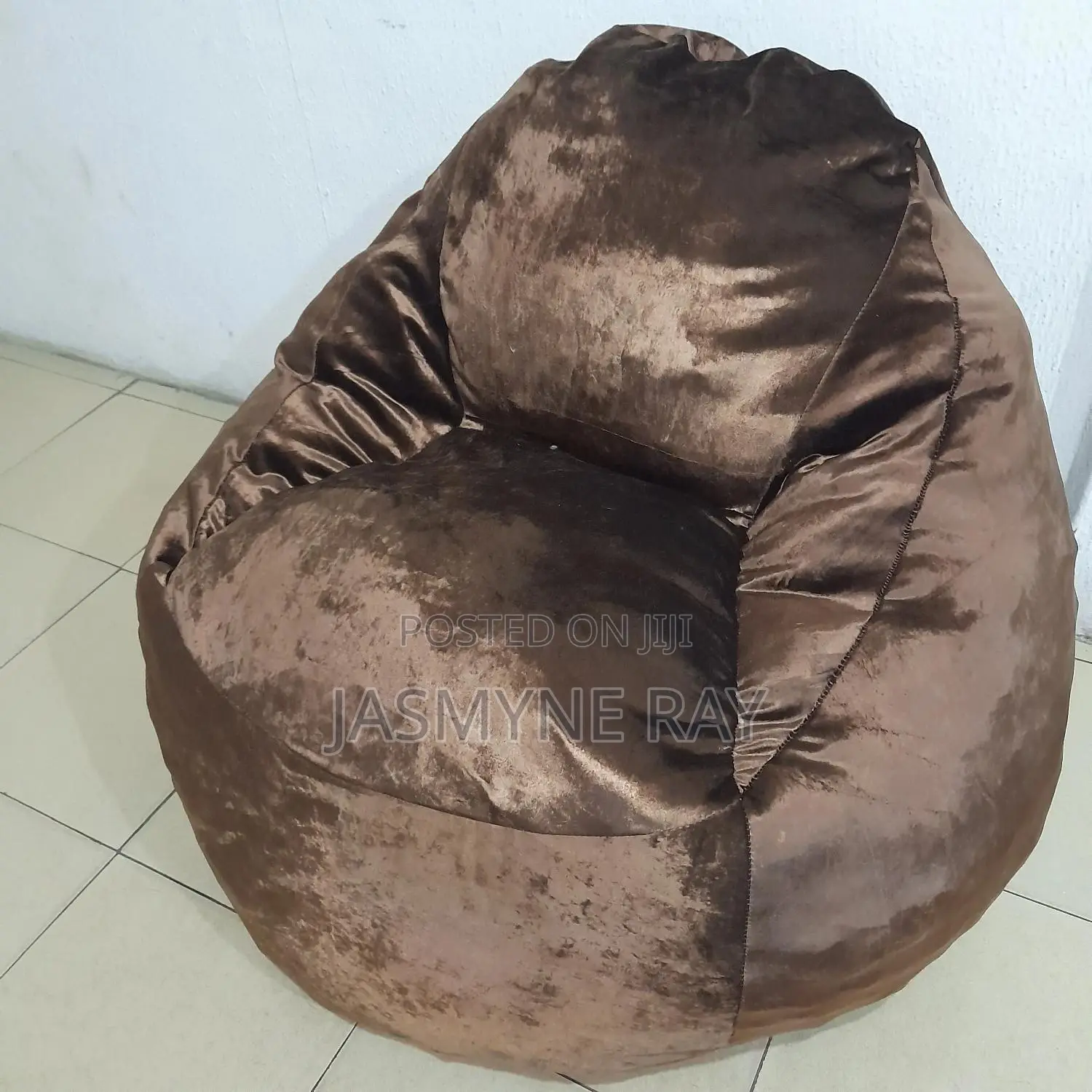 Brown Bean Bag Sofa 4ft