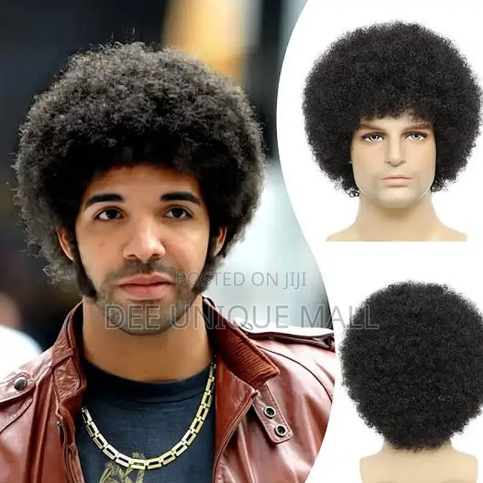 Afro Kinkly Curly Wigs Wig for Black Men Natural