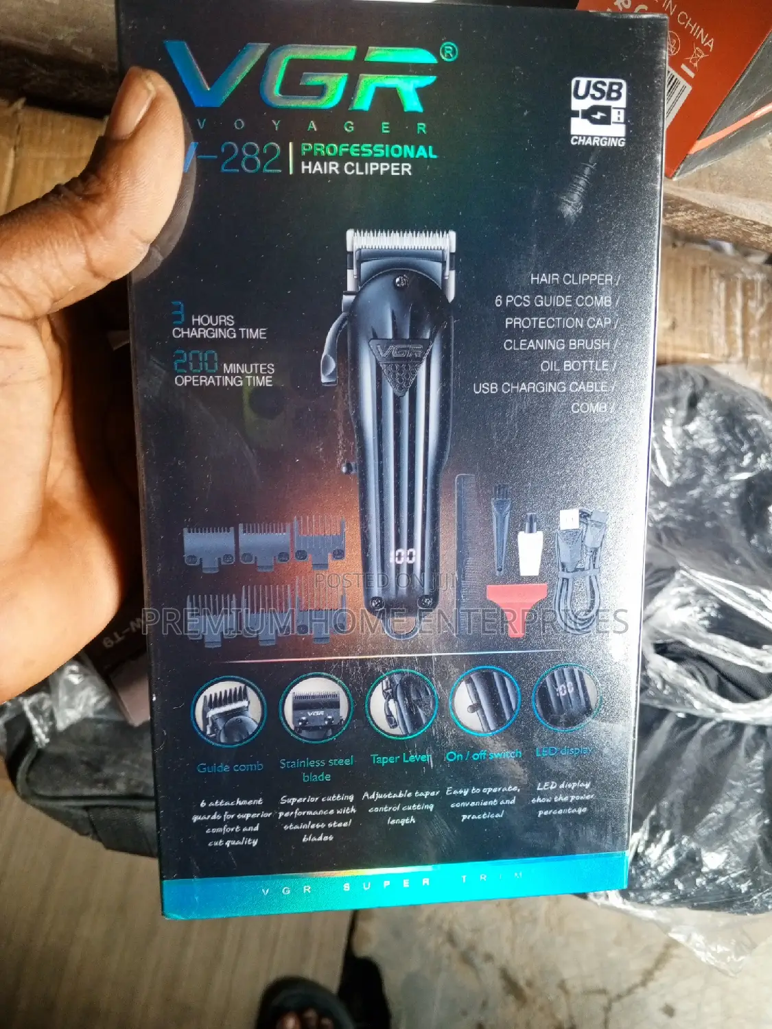 VGR Professional Rechargeable Clipper v-282