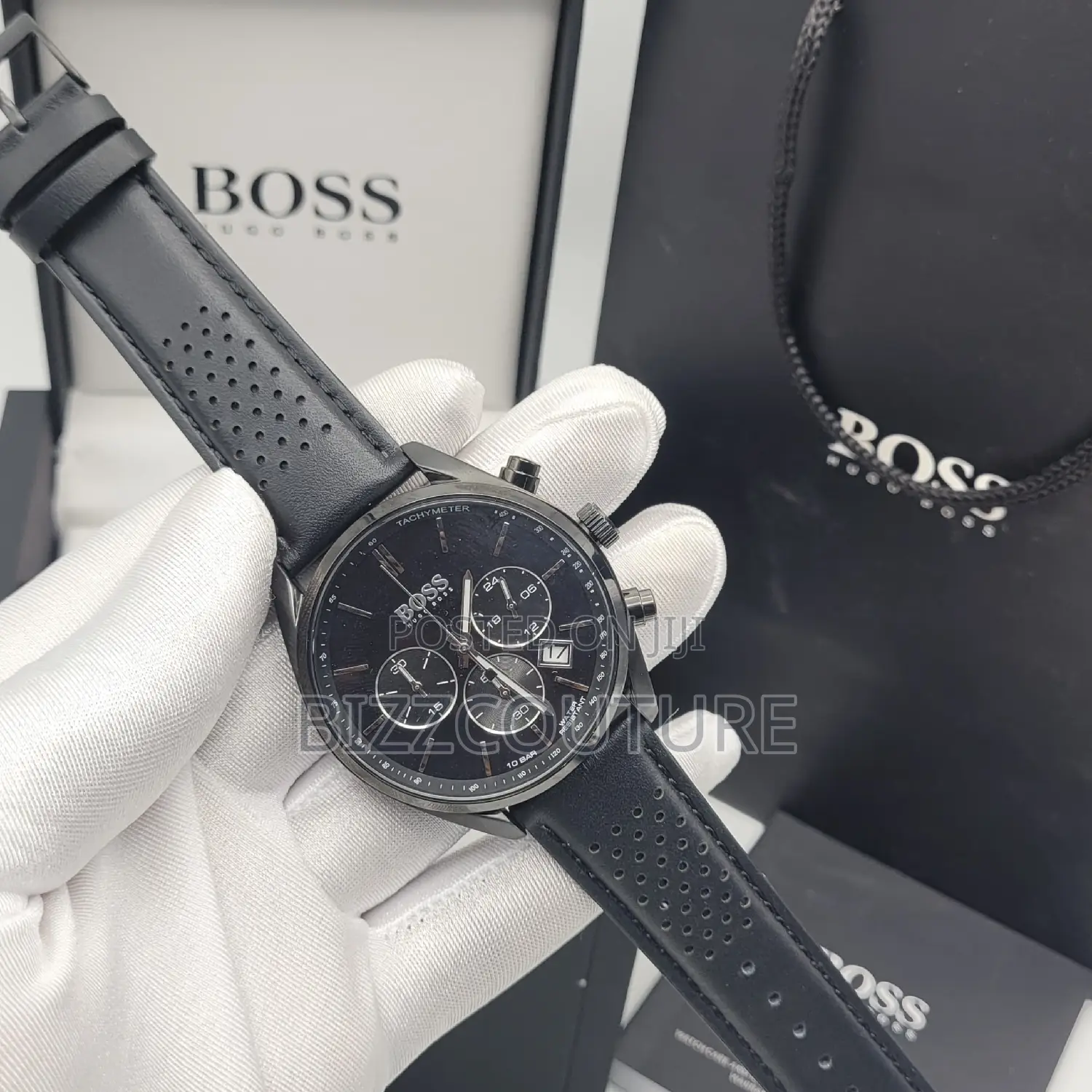 Original BOSS Leather Strap Watch Available in Store