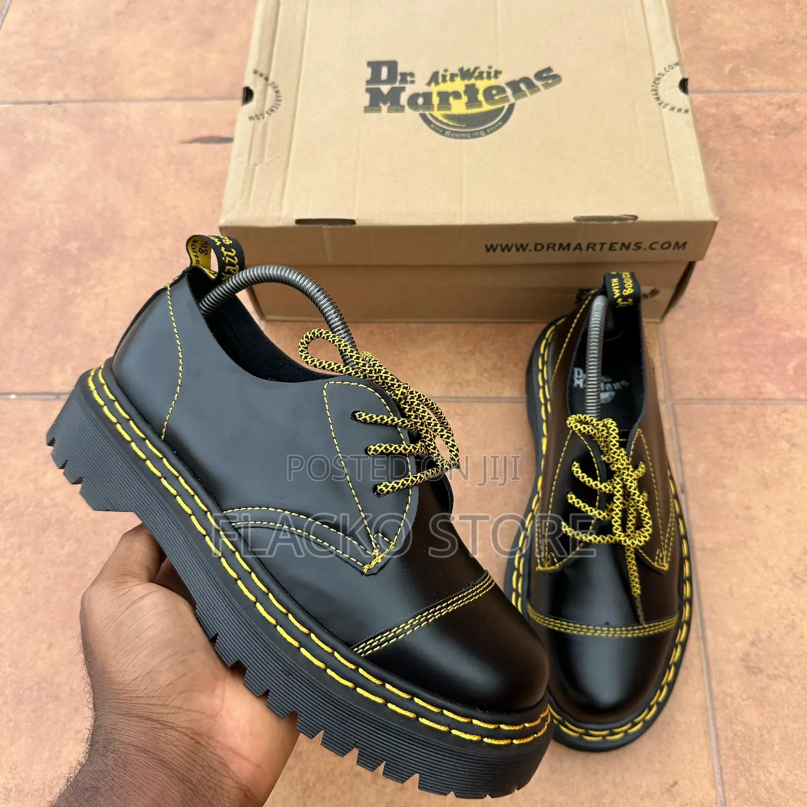 Original Dr Martens 1461 Bex Double Stitch Black Shoes