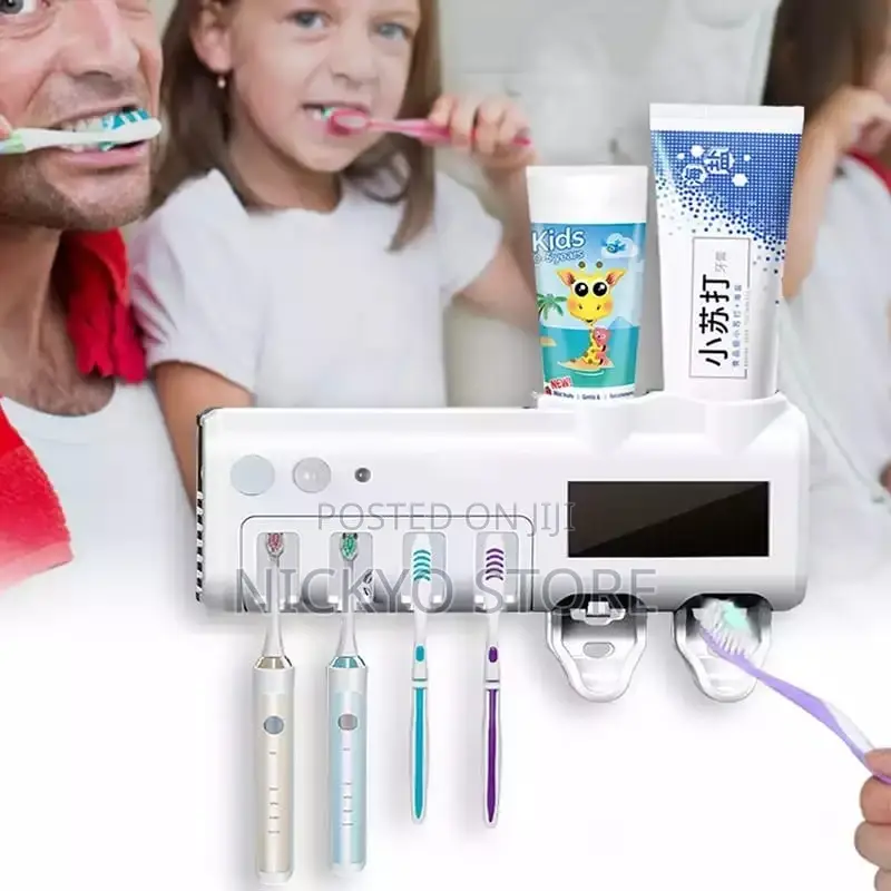Solar Rechargeable Toothbrush Sterilizer Dispenser Holder
