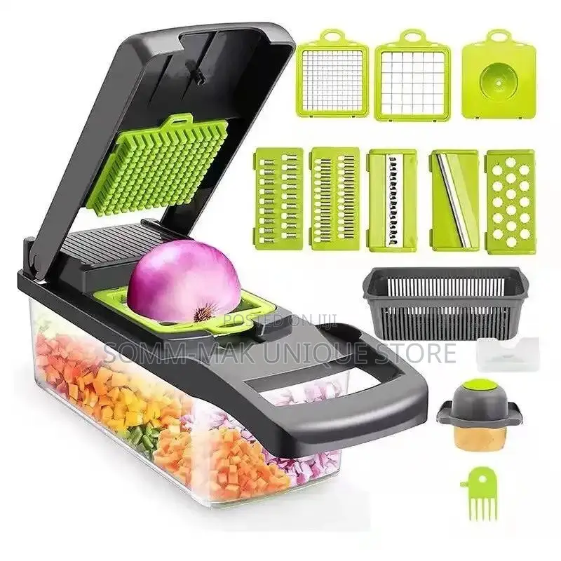 Vegetable Dicer and Slicer With Multiple Shapes