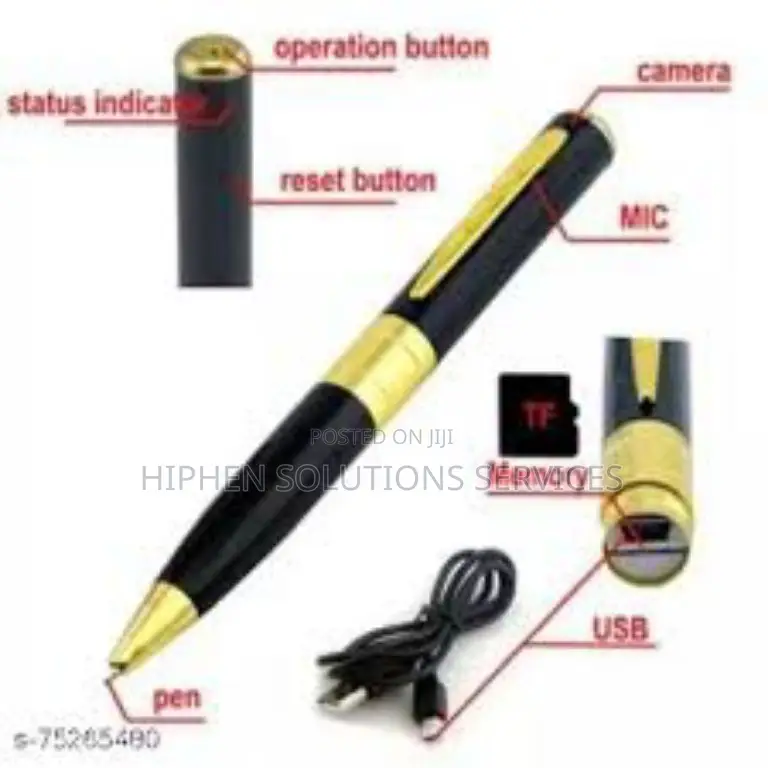 Spy Camera Pen, Safe Hidden Pocket Body Wired Camera