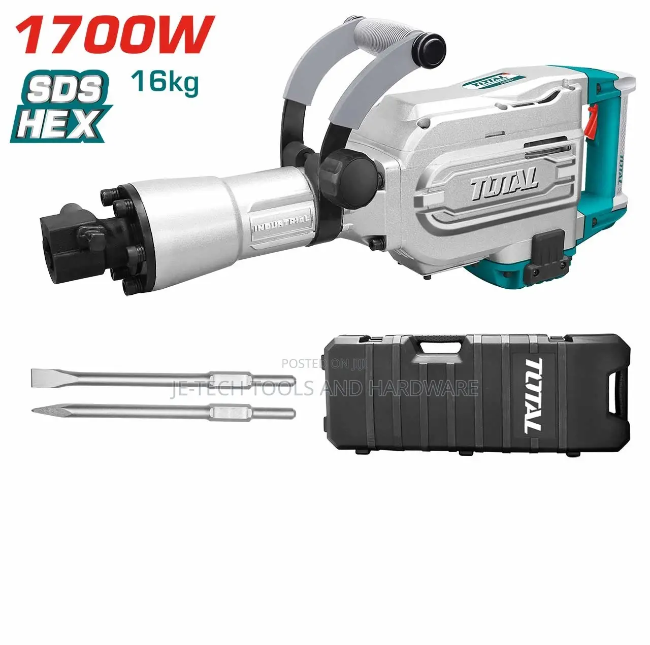 Total 16kg Demolition Hammer - 1700w