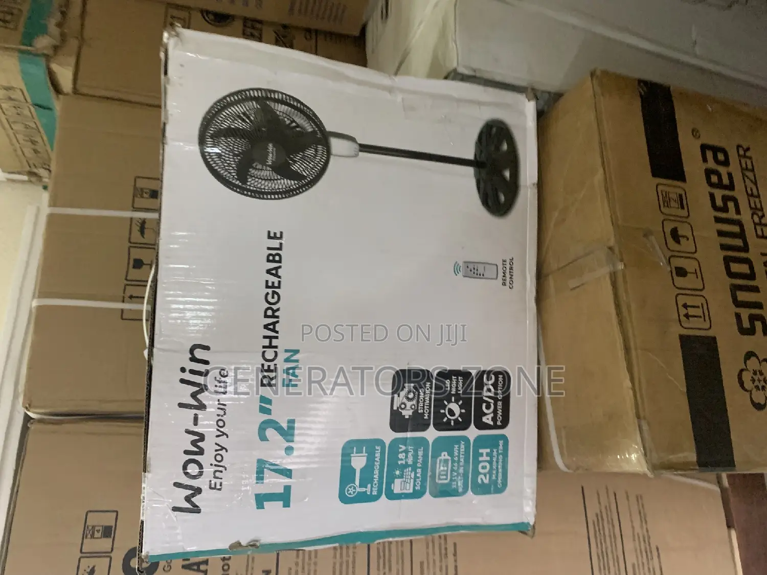 Good Quality 17.2 Rechargeable Wow-Win Rechargeable Fan