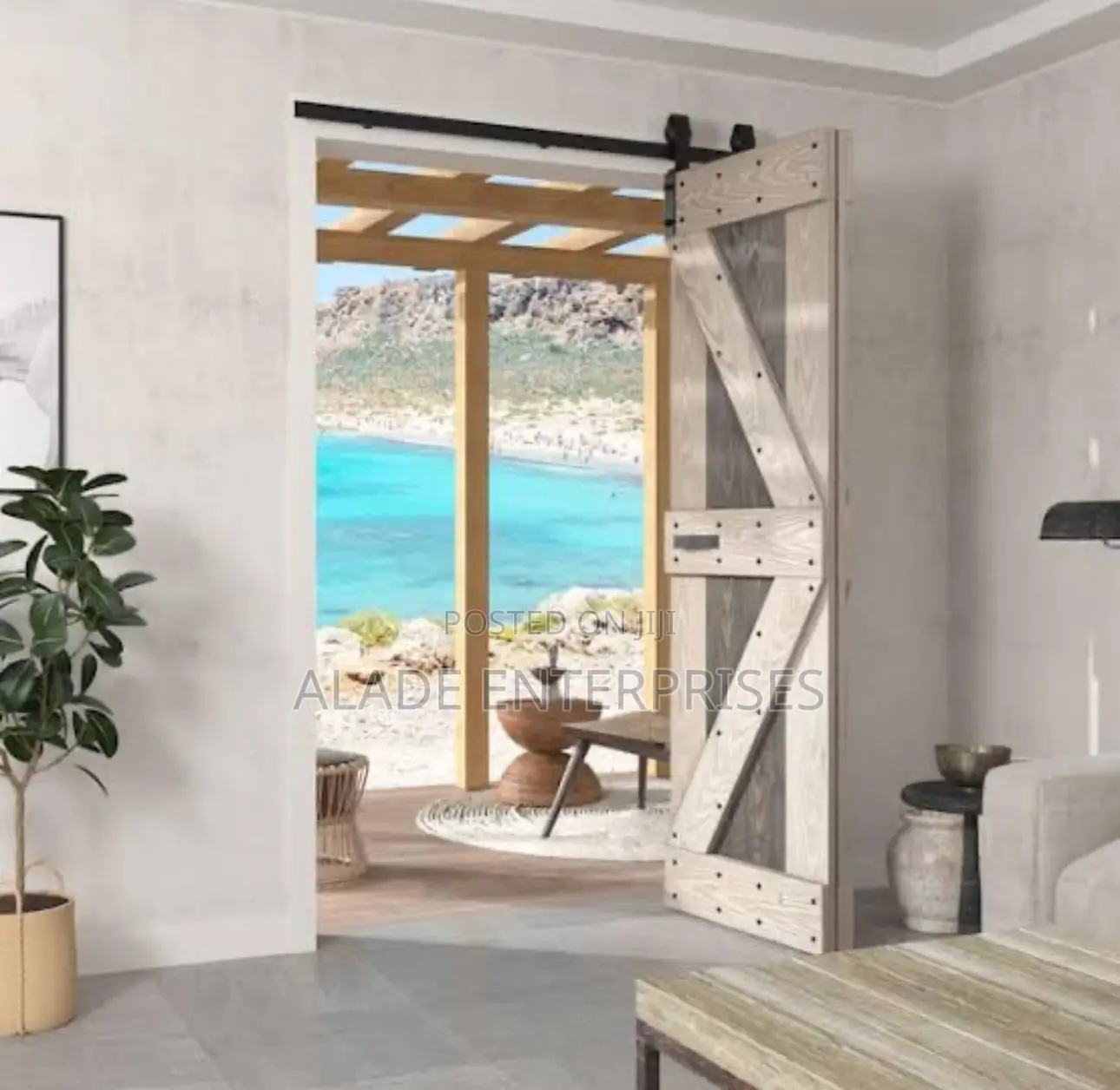 Bi-Folding Sliding Barn Door Hardware Kit for 2 Doors
