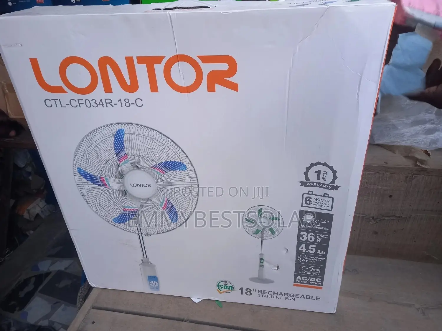 18 Inches Rechargeable Fan