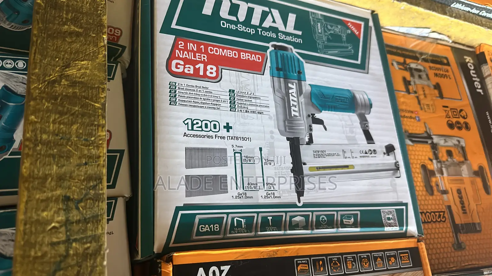 Total High Quality 2 IN 1 Combo Brad Nailer With Nails