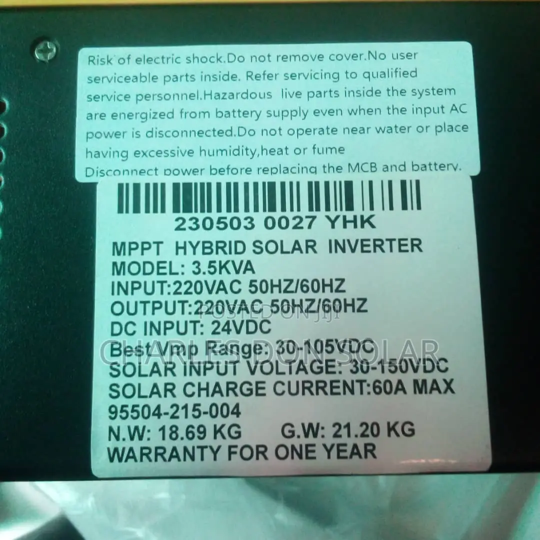 3.5kva 24v Yohako Inverter Hybrid
