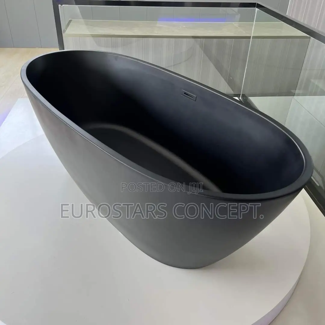Matt Black Acrylic Bath Tub