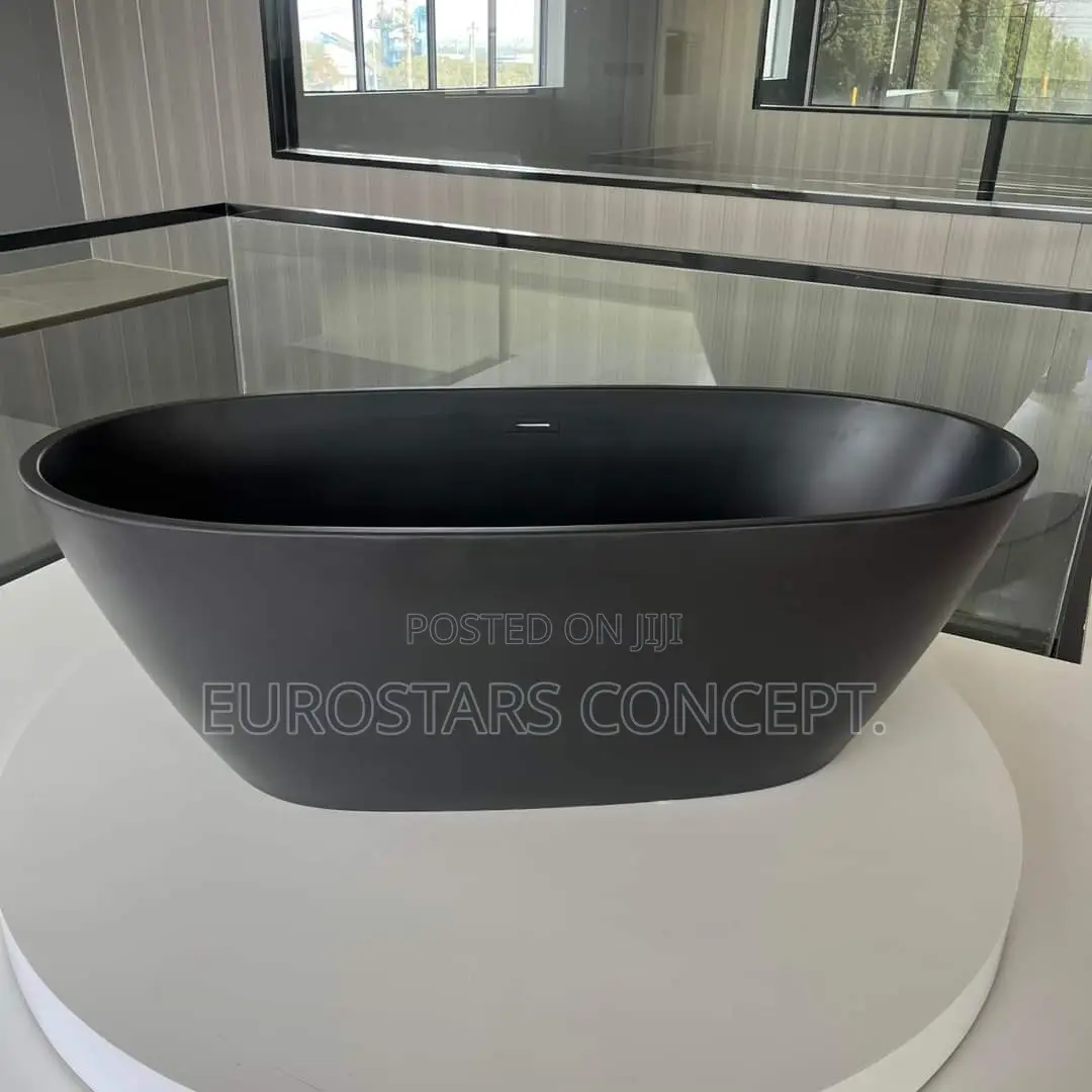 Matt Black Acrylic Bath Tub