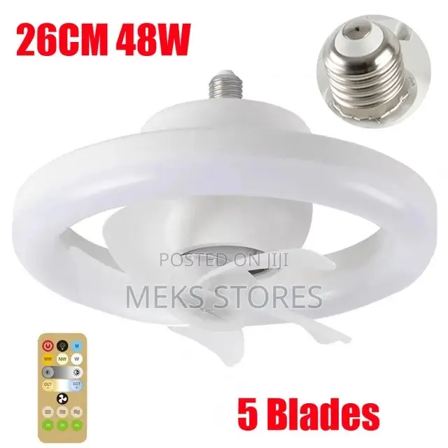 Portable Ceiling Fan LED Lights and Remote Control Bulb
