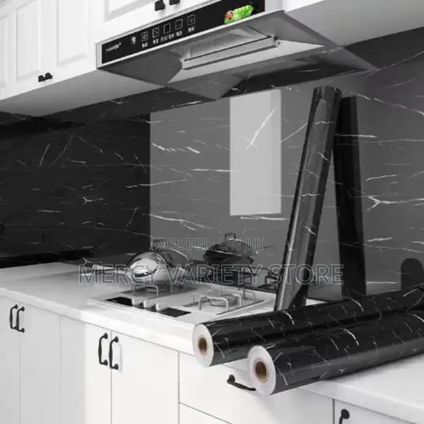 Marble Vinyl Waterproof Wallpaper For Kitchen - 5M