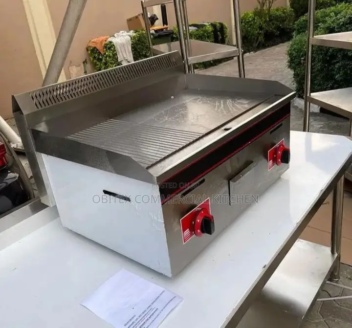 Industrial Gas Griddle Machine 2nubs Rough and Smooth Face