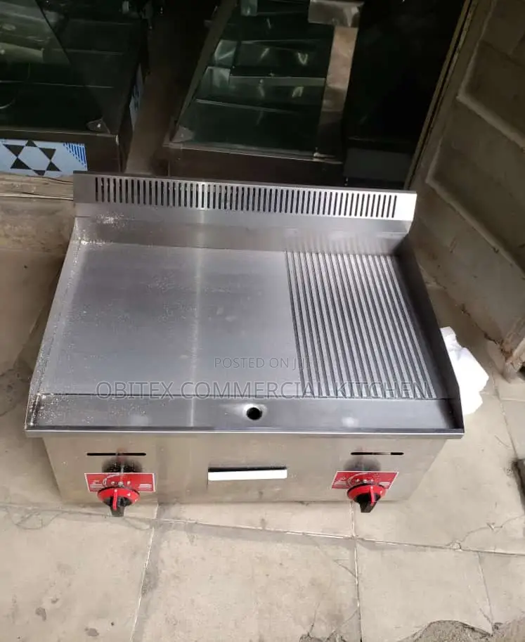 Industrial Gas Griddle Machine 2nubs Rough and Smooth Face