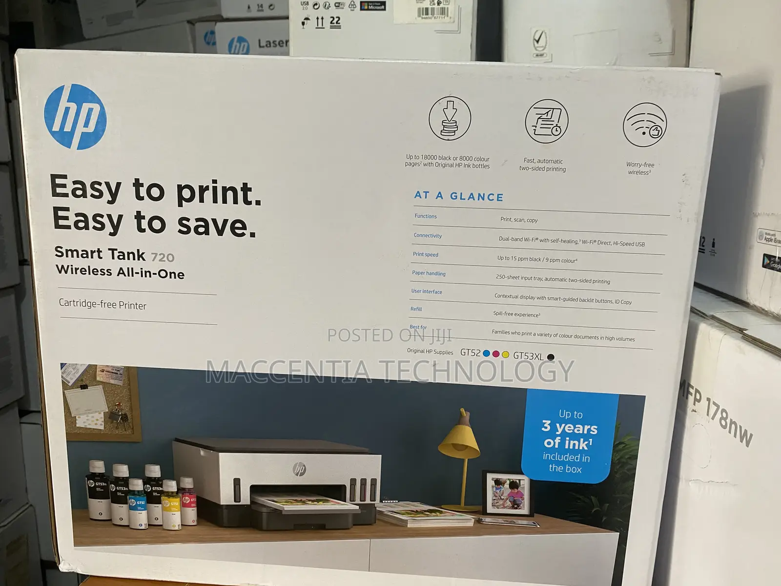 Hp Smart Tank 720 All -in-One Printer (6uu46a)