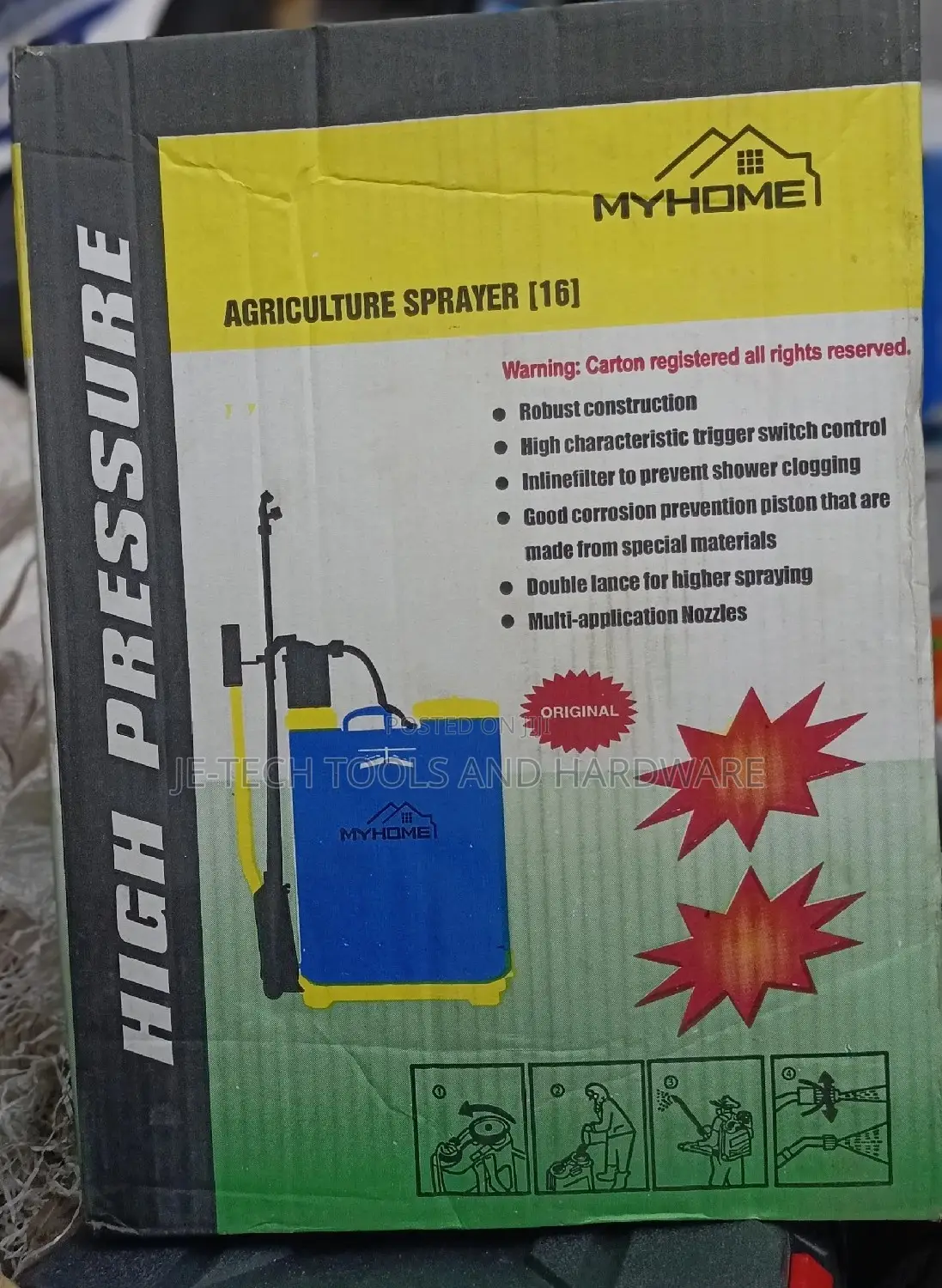 Sprayer Knapsack Sprayer for Chemicals 16l