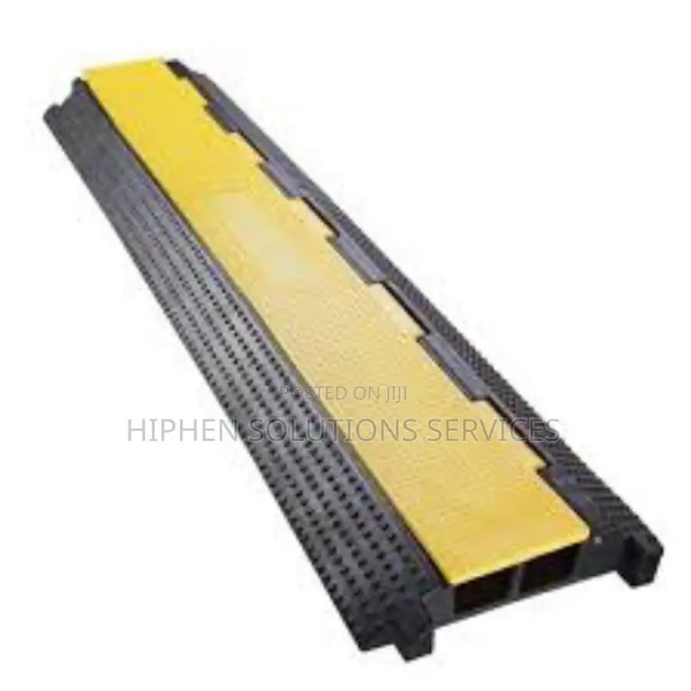 2 Channel Rubber Cable Protector Ramp 1.2 X 1.2 Inch