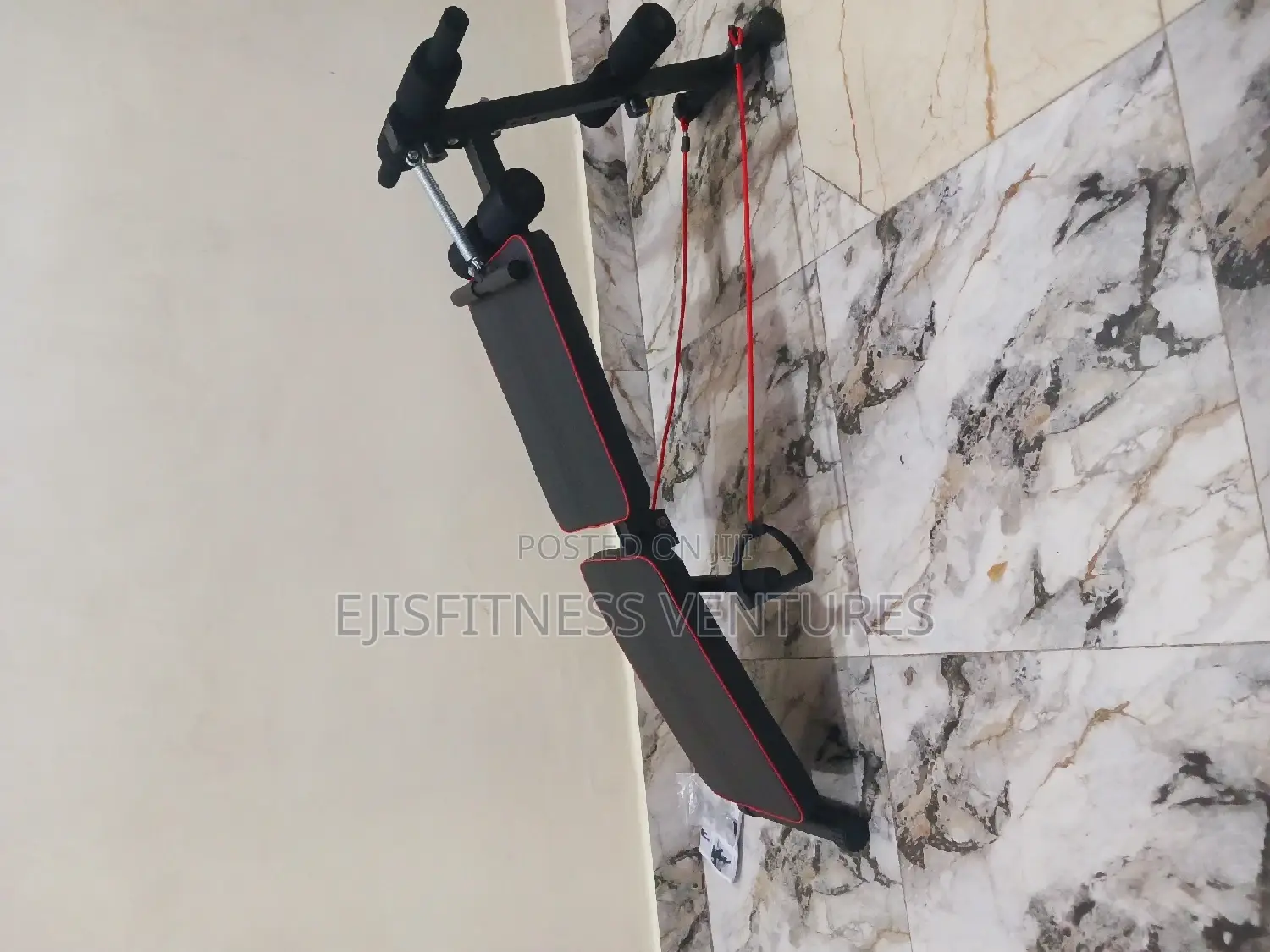 Foldable Situp Bench With Spring and Resistance Ropes