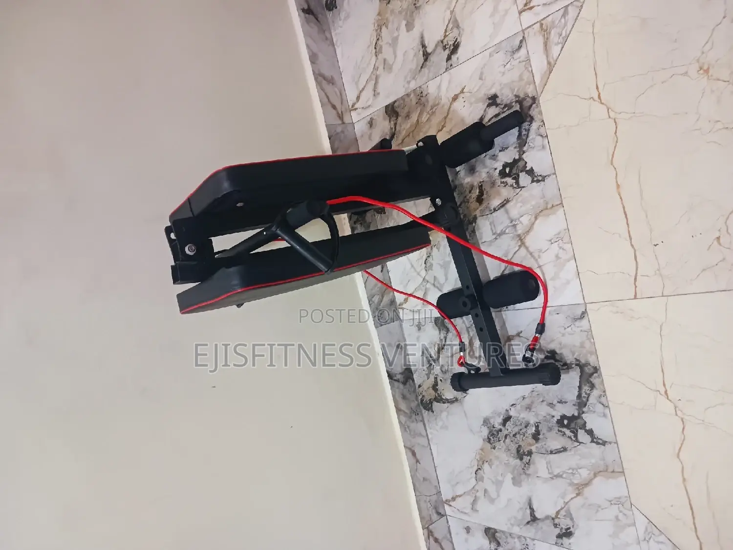 Foldable Situp Bench With Spring and Resistance Ropes