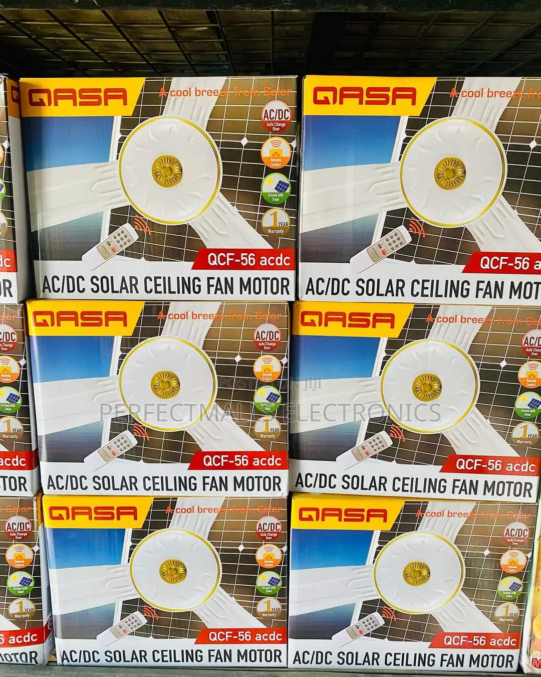 56" Qasa Ac/Dc Solar Ceiling Fan