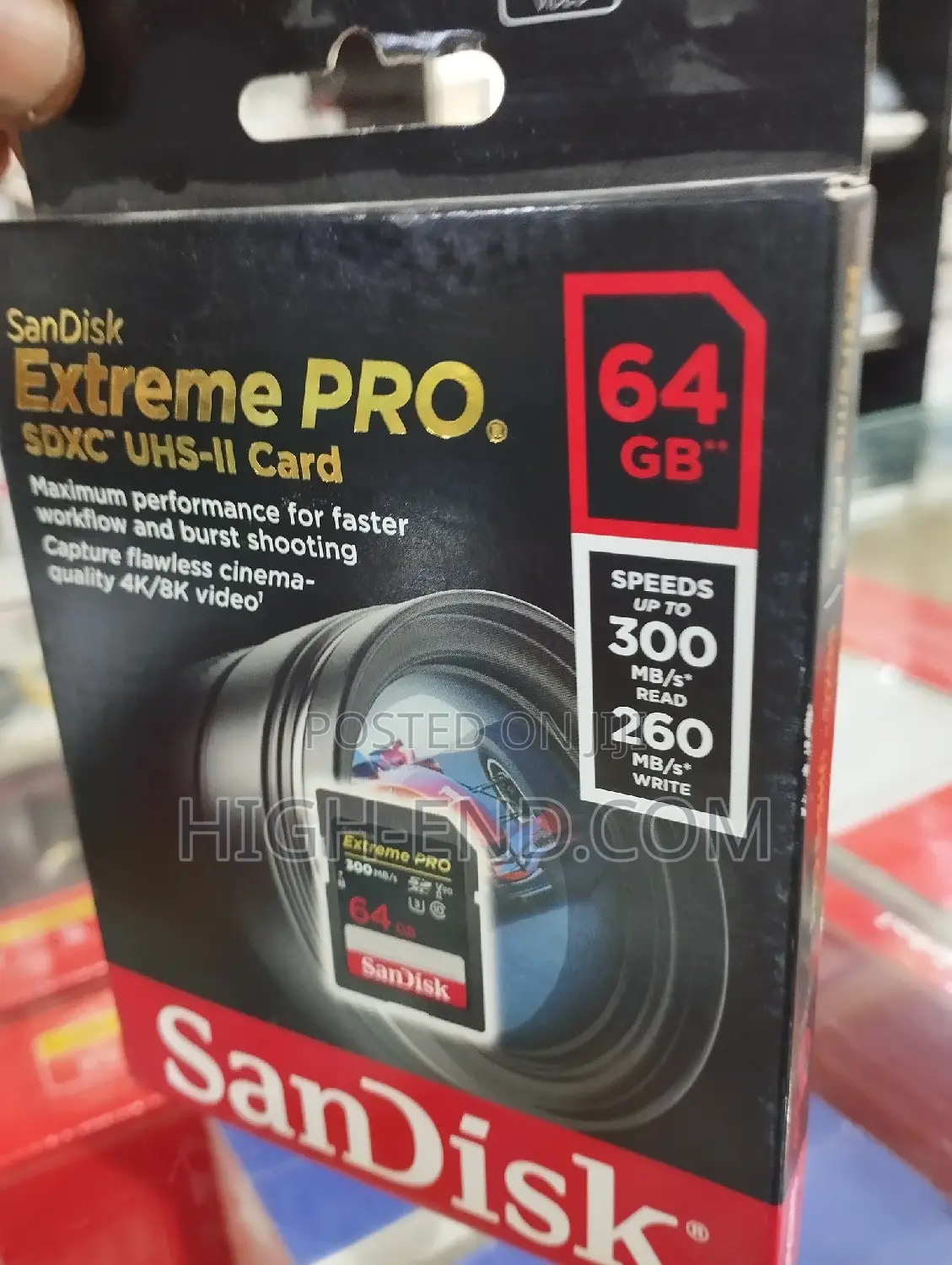 Sandisk SD Extreme Pro 64gb SDXC UHX-II Card 300mbps