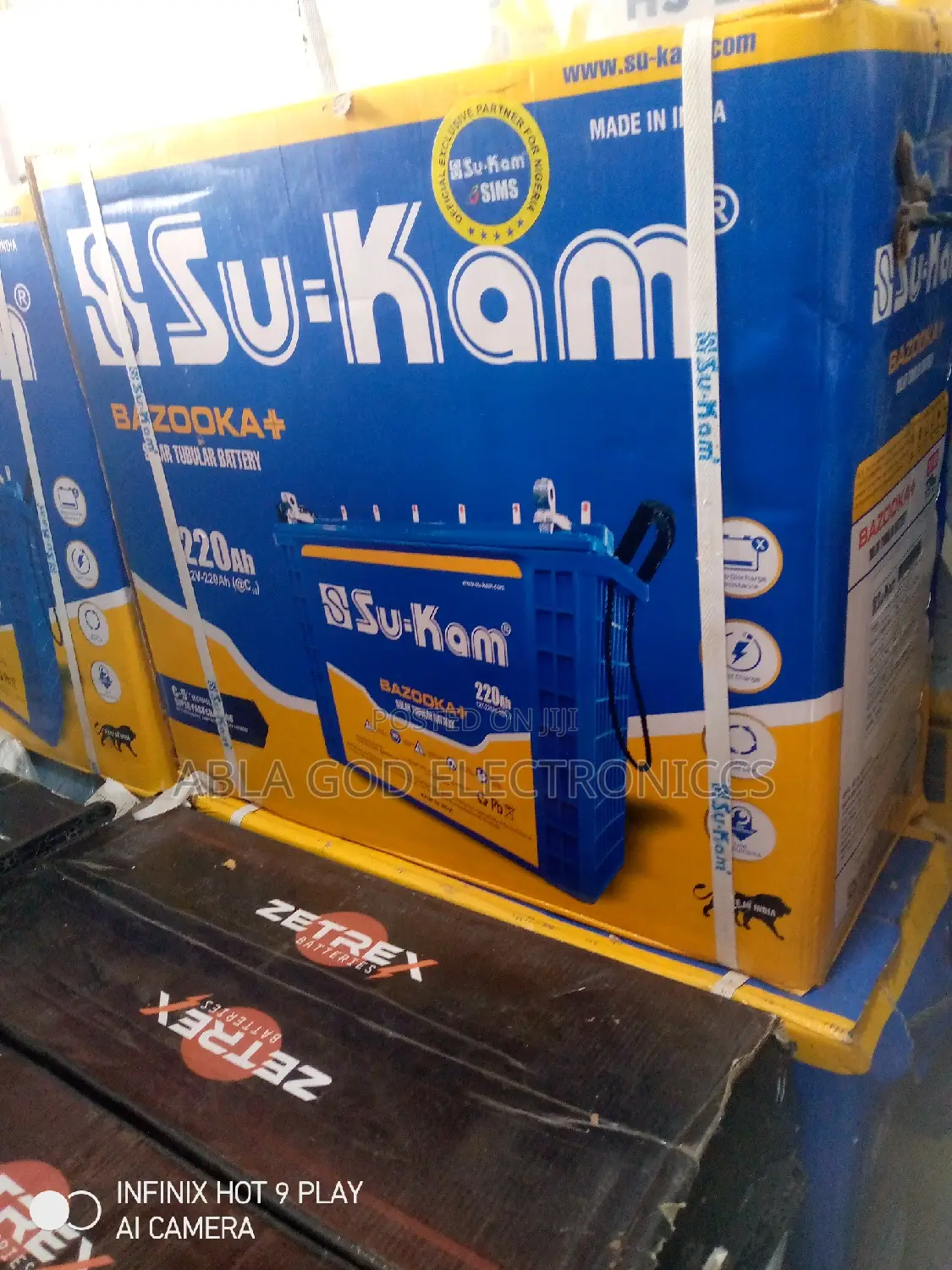 Su' Kam 12v 220 Ah Tubular Battery