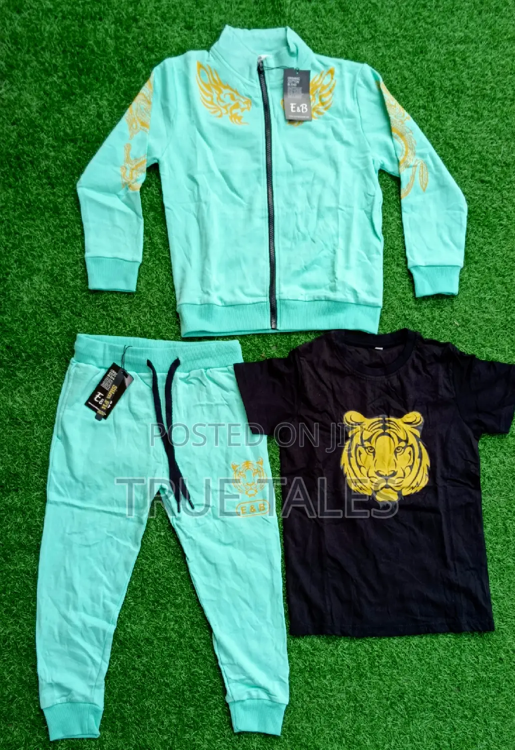 Boy's 3 in 1 Tracksuit, Joggers and Roundneck Top Set