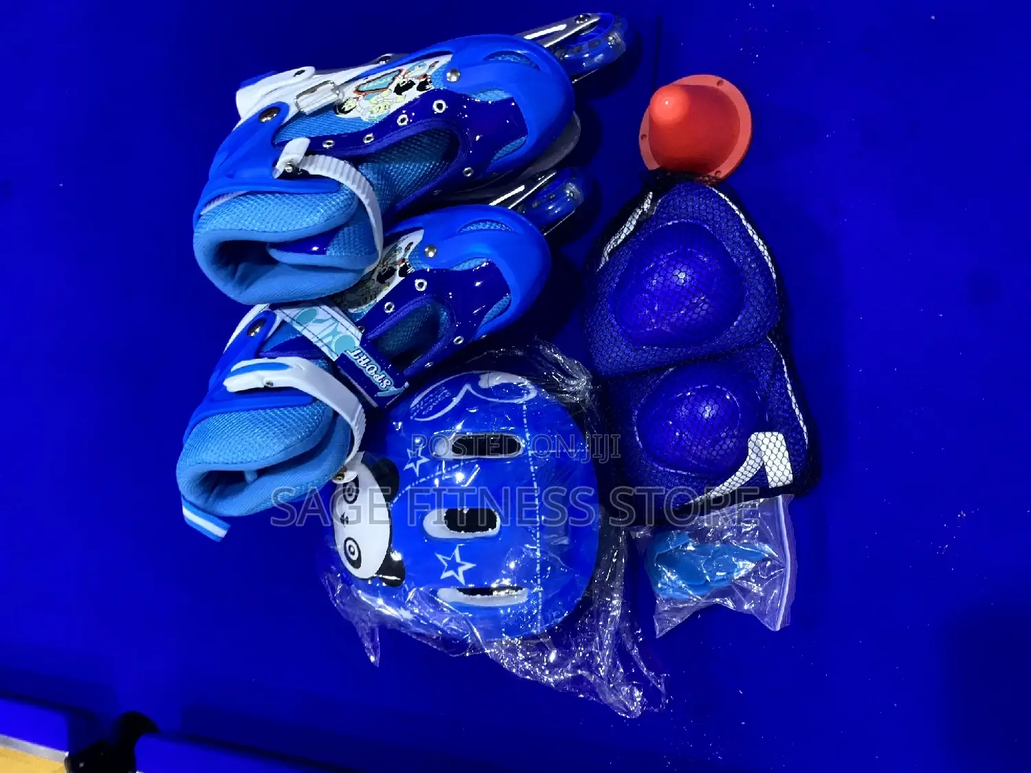 Kids Adjustable Inline Skates With Protective Pad and Helmet