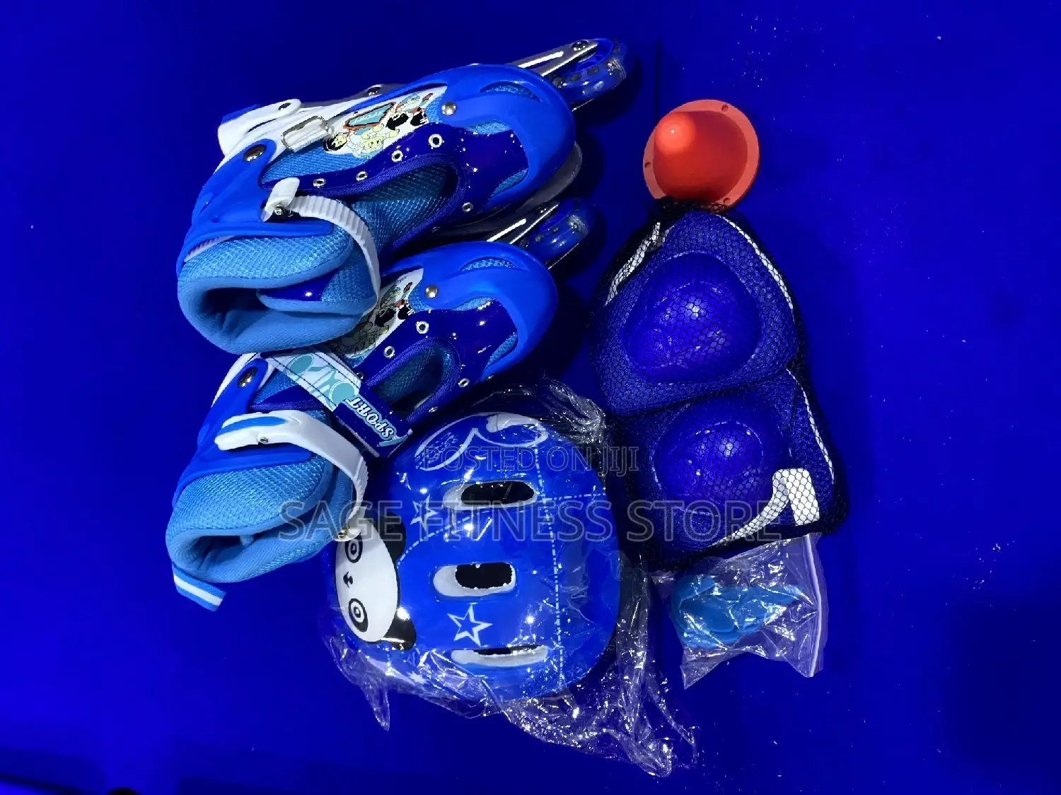 Kids Adjustable Inline Skates With Protective Pad and Helmet