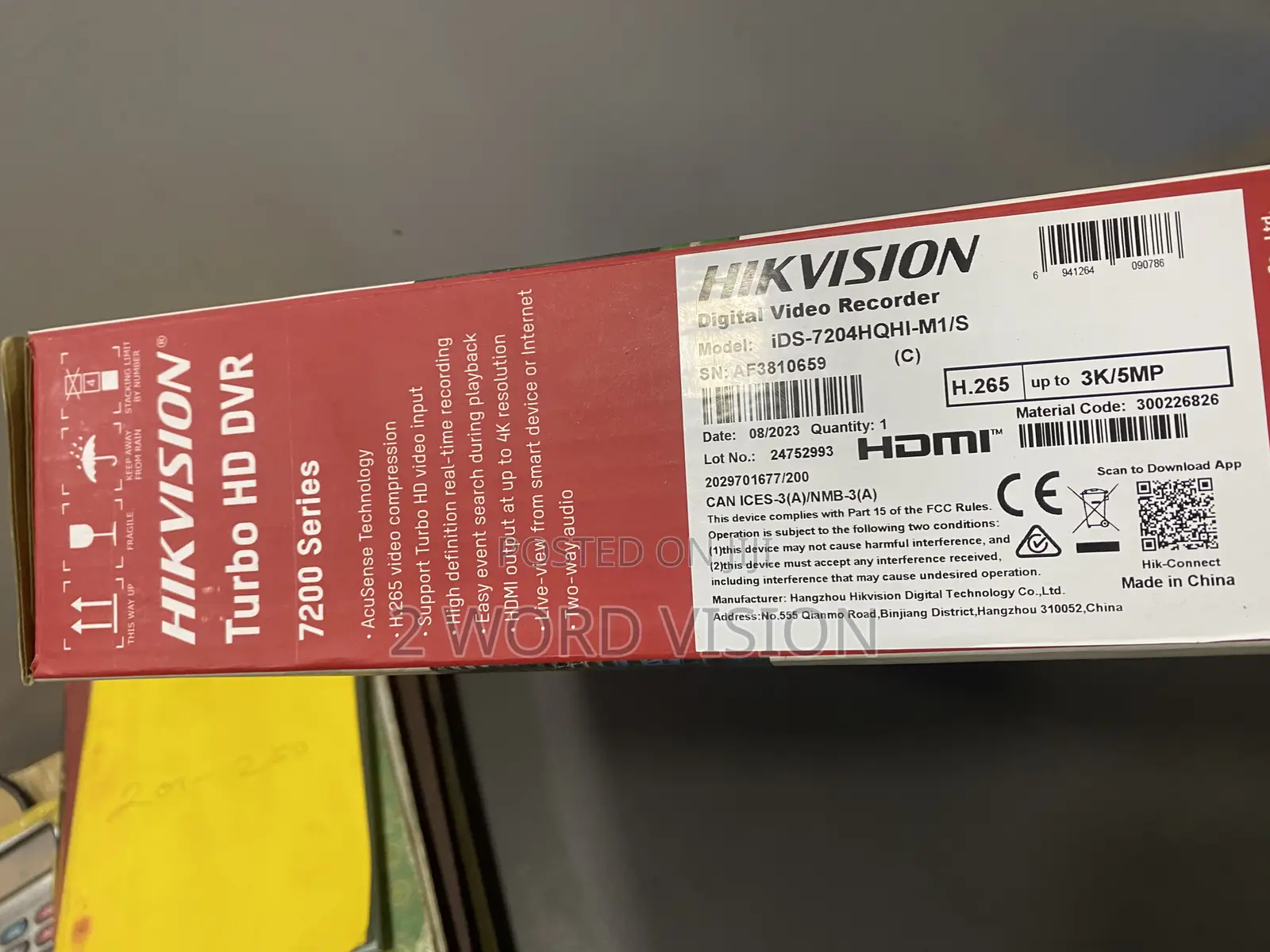 Hikvision 4channel DVR Upto 5mp