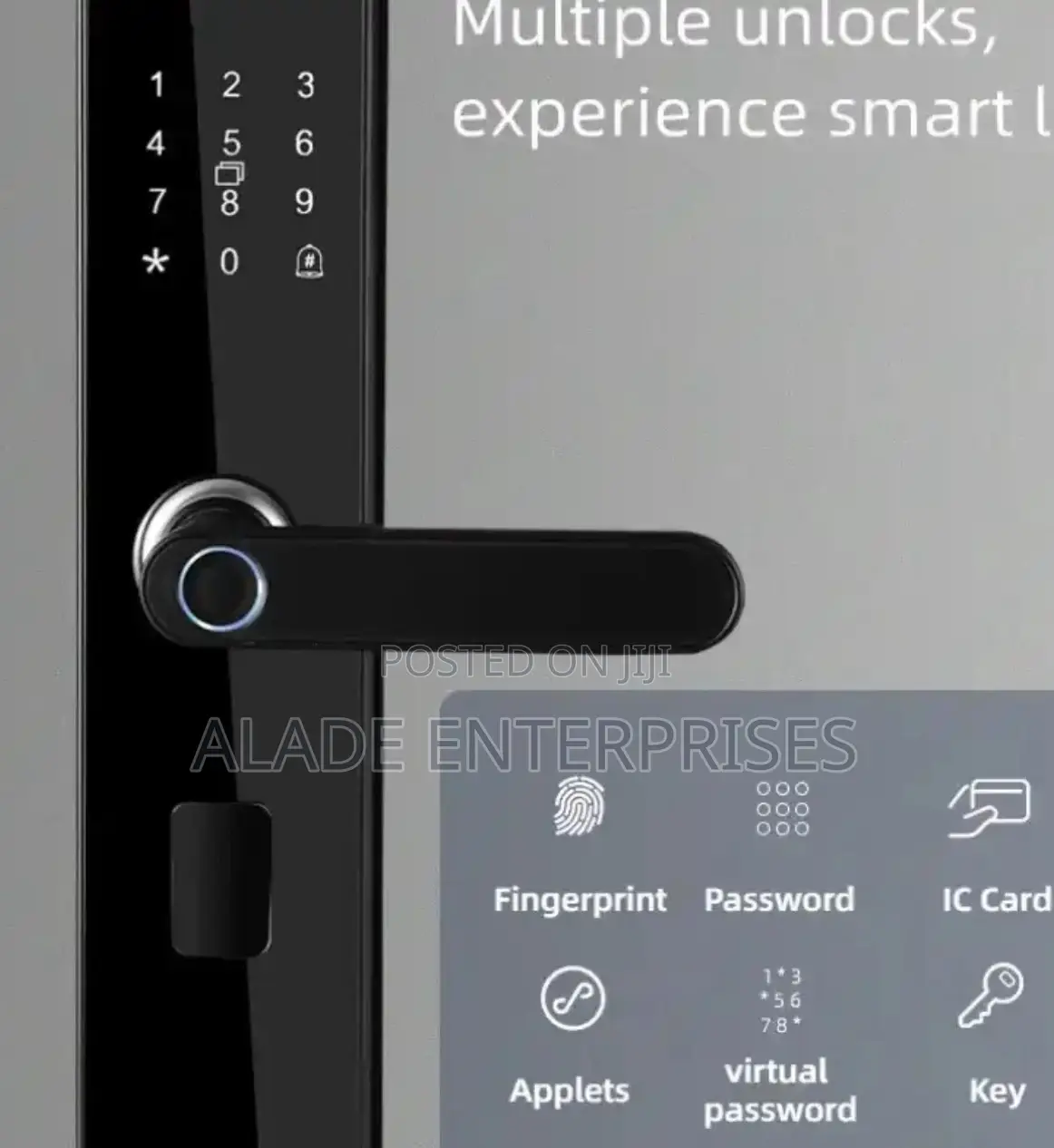 Door Lock With Fingerprint / IC Card / Password /Key Unlock
