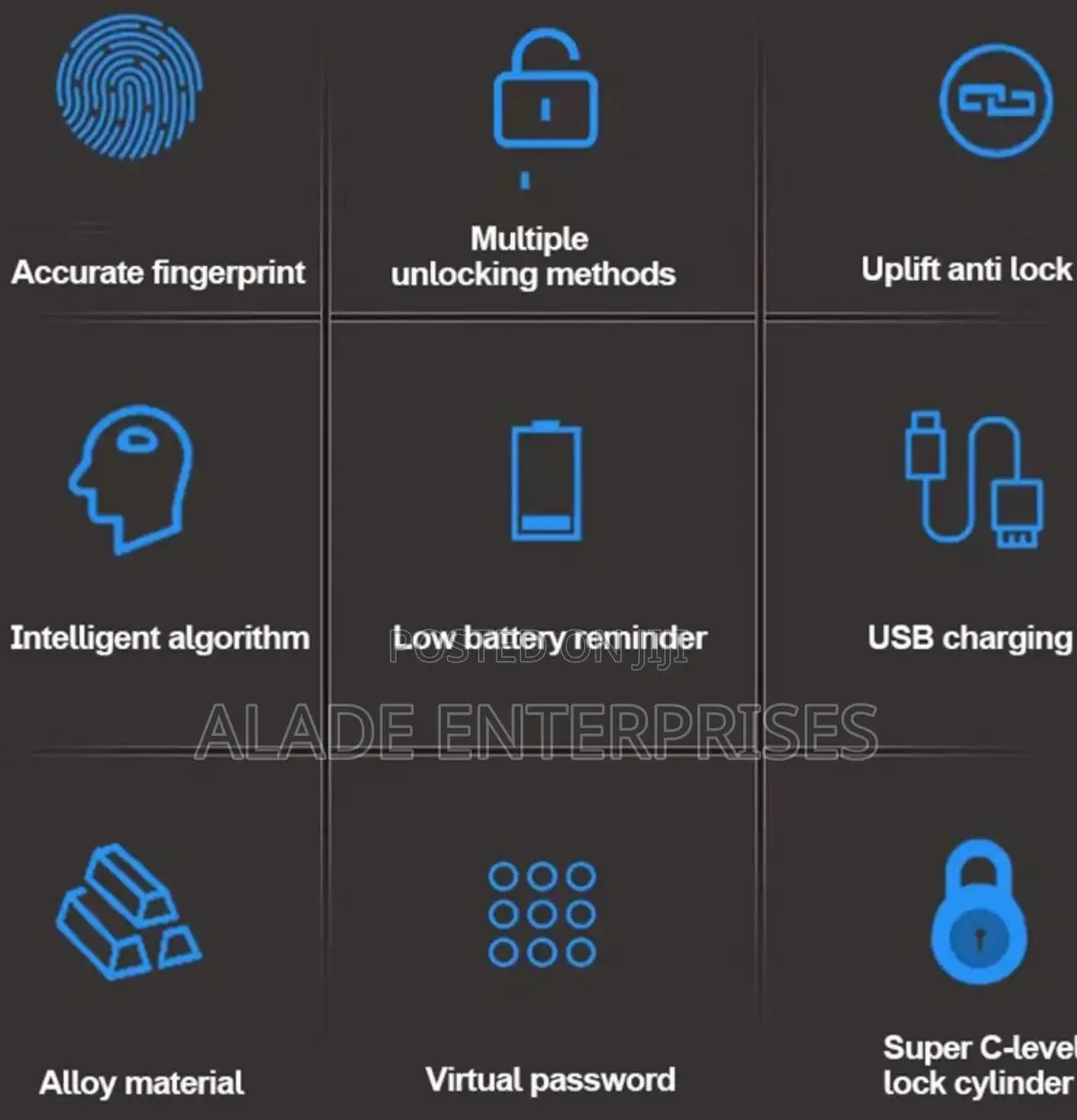 Smart Electronic Auto Door Lock With Biometric QUALITY