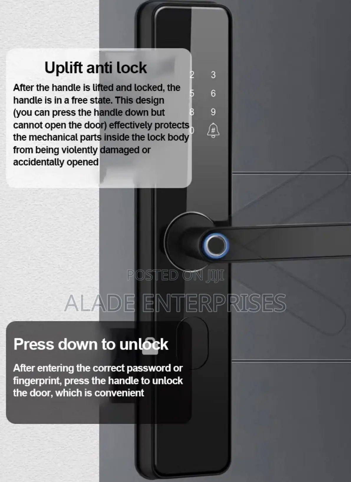 Smart Electronic Auto Door Lock With Biometric QUALITY