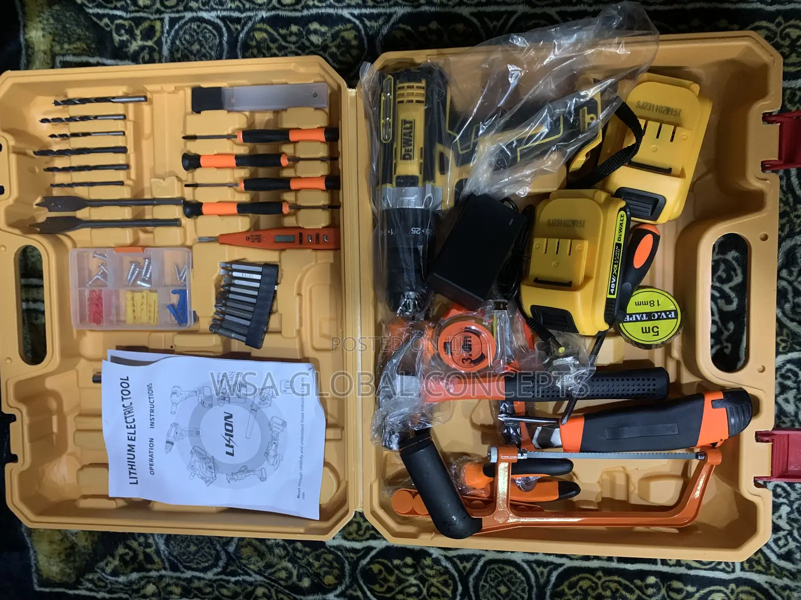 48 Volts Dewalt Cordless Drill and Tools