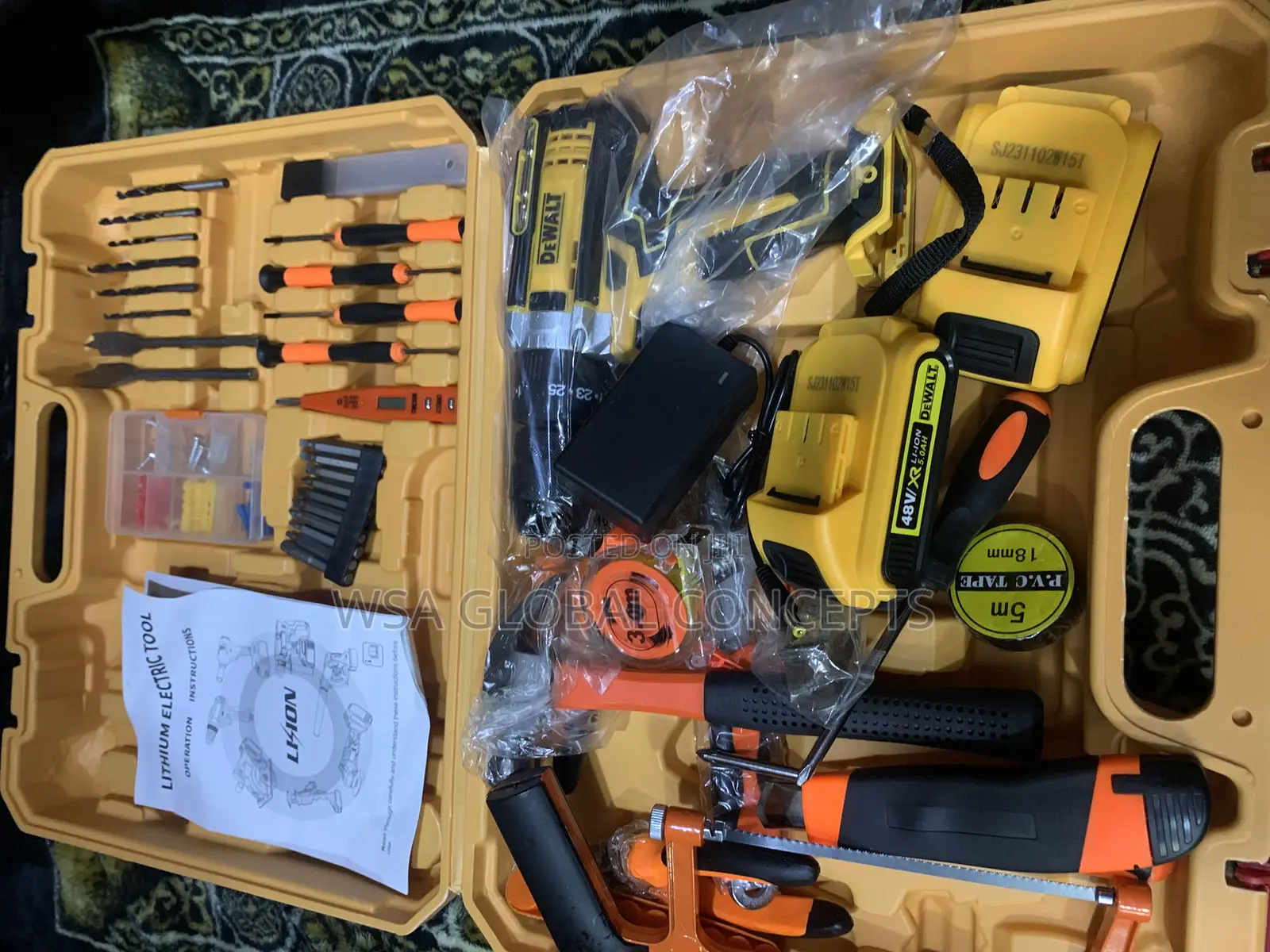 48 Volts Dewalt Cordless Drill and Tools