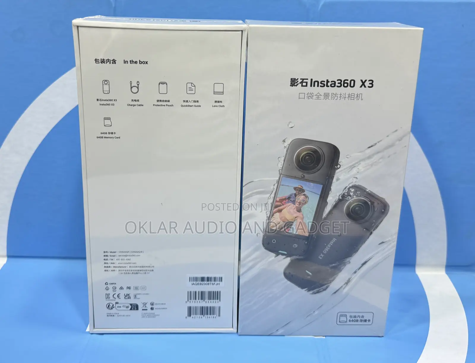 Insta360 X3 Action Camera With 64gb Micro Sd Memory Card