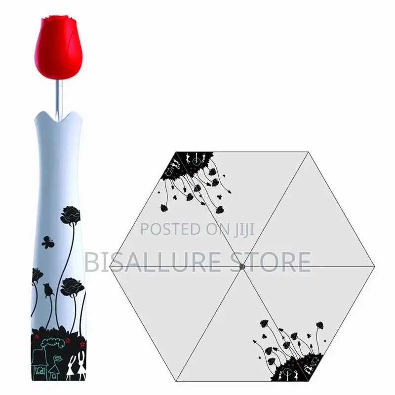 Rose Flower Bottle Umbrella