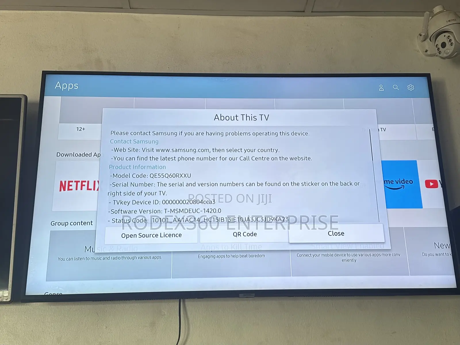 55-Inch UK Used Samsung QLED Tv Available