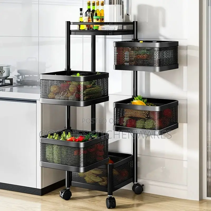 5 Layer Storage Fruit Rack / Storage Rack With Wheel