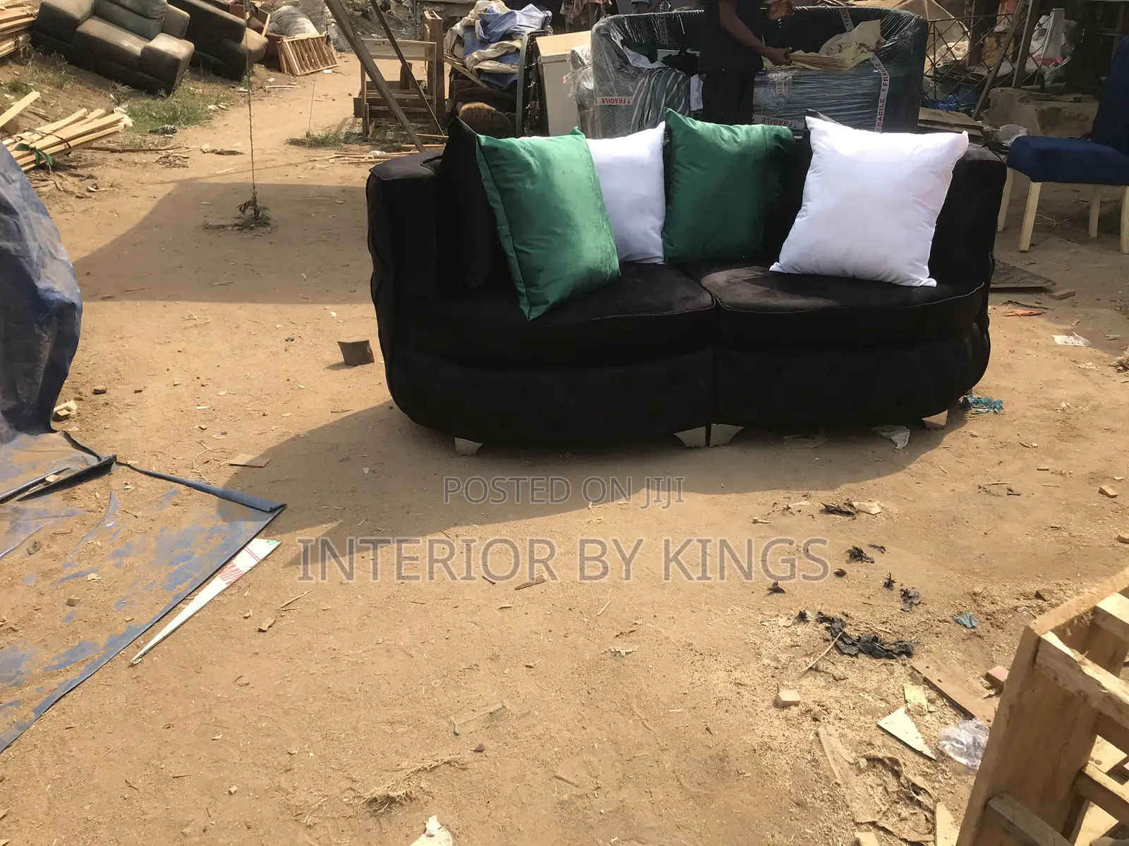 3seater Fabric Sofa Can Be in Colors of Your Choice