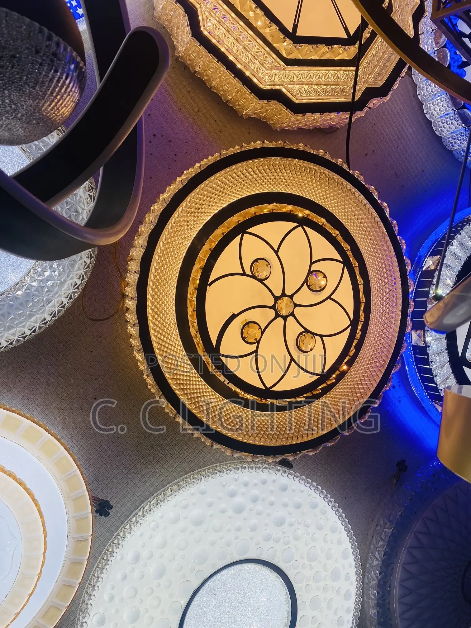 Led Flush Chandelier Light