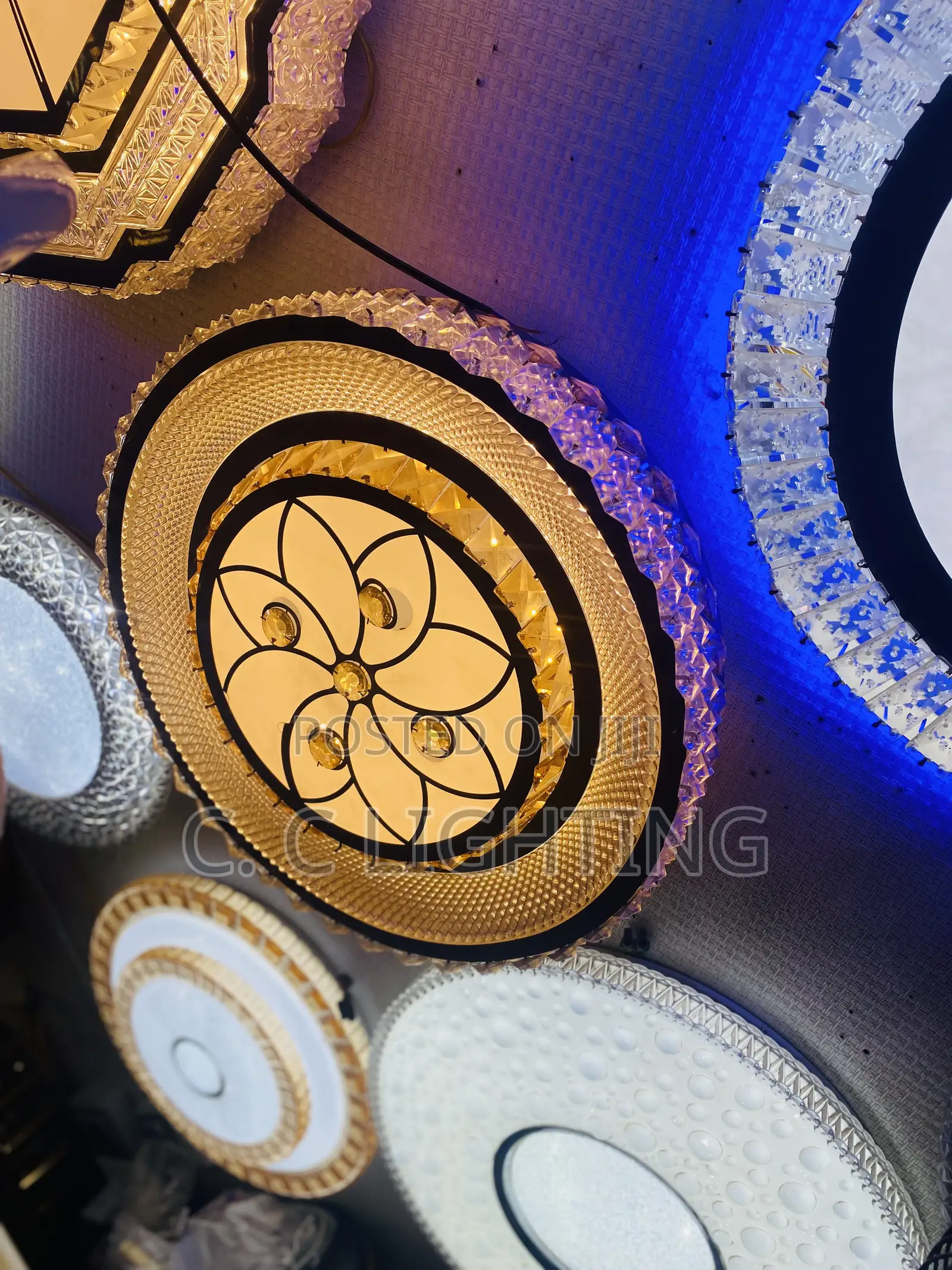 Led Flush Chandelier Light